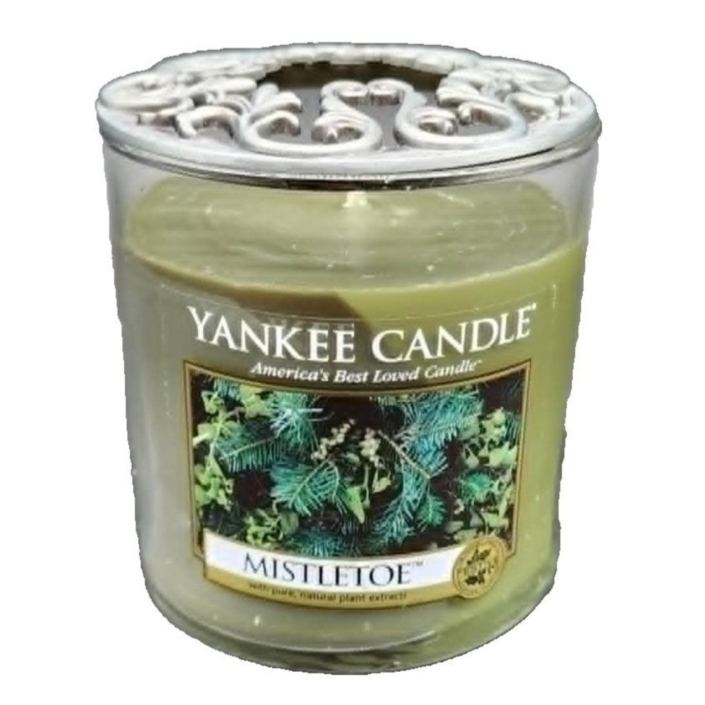 Yankee Candle Mistletoe‎ Green 7oz Tumbler Jar Christmas Holiday Home Fragrance